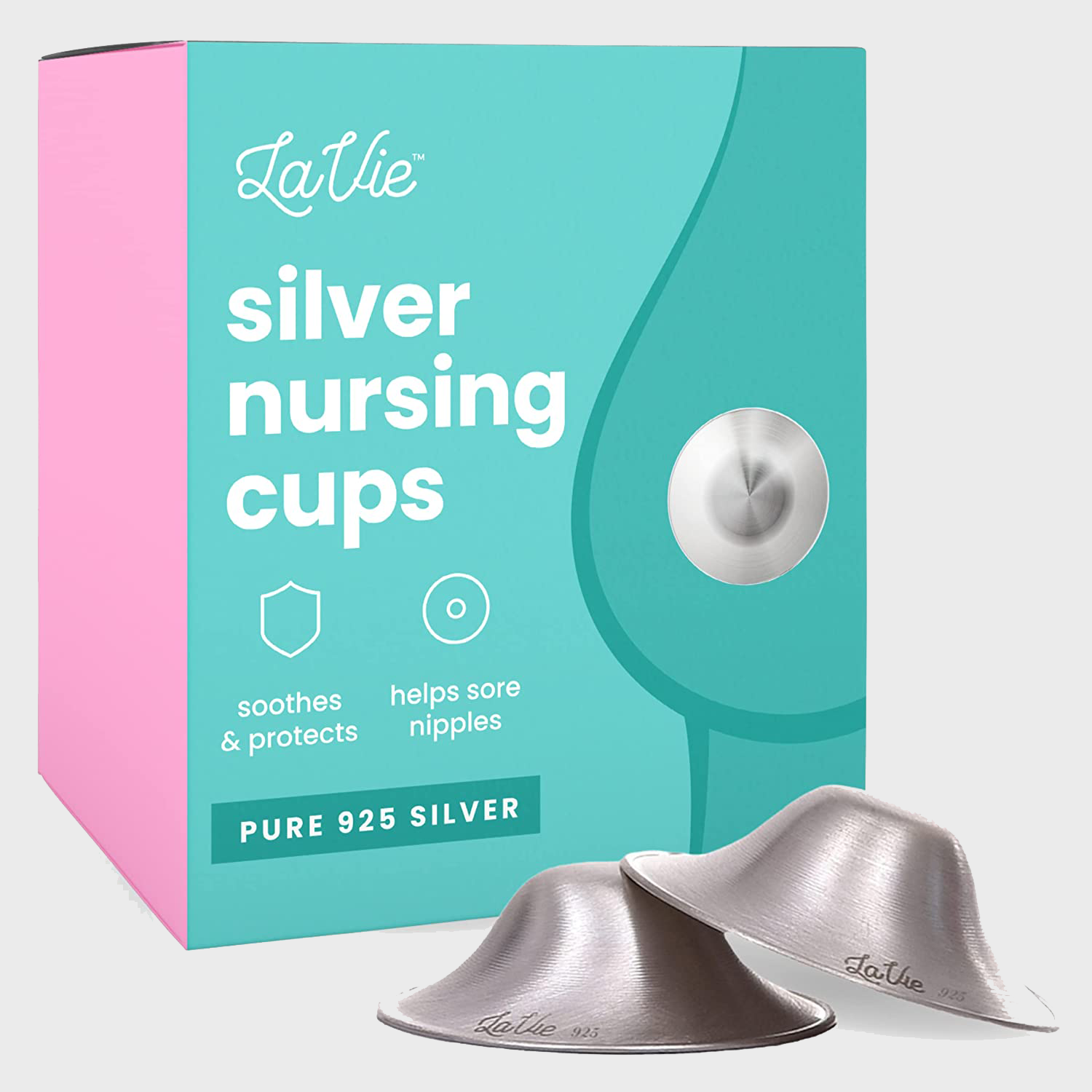 LaVie, Soothing Silver Nursing Cups, Healing Tool, Size 2