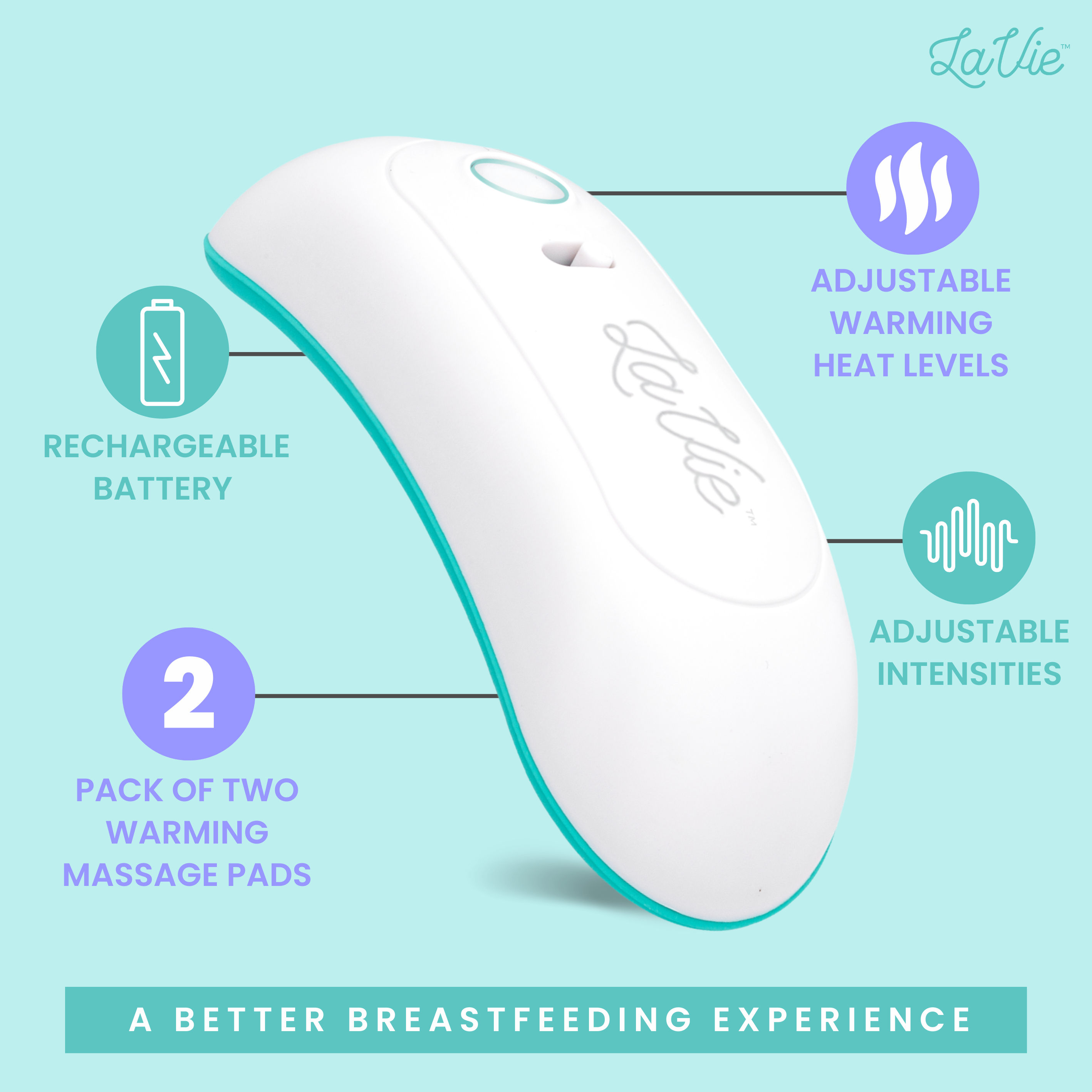 Lactation Massager, Warming Massager for Breastfeeding, Pumping, Nursing, B1