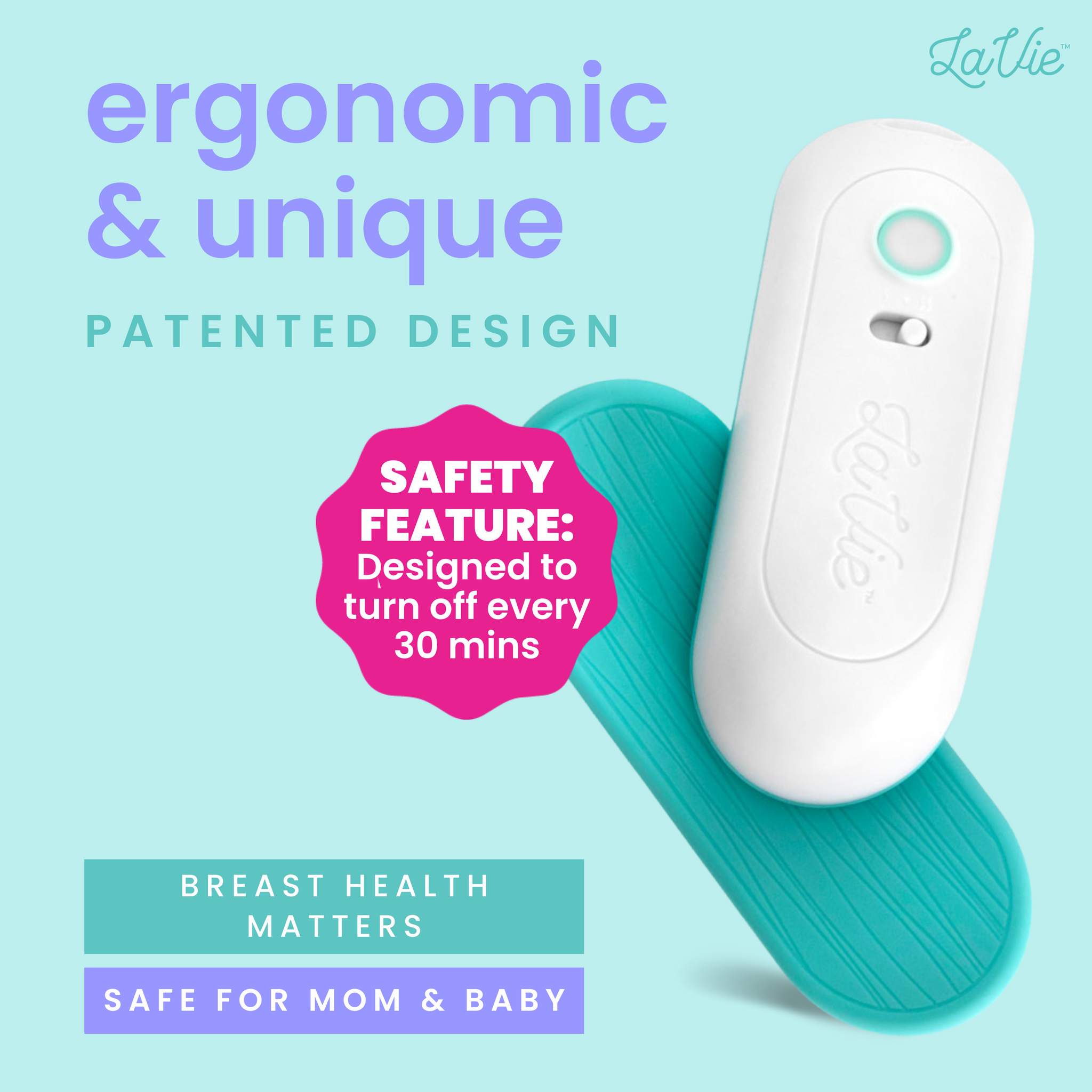 LaVie Warming Lactation Massage Pads (Teal)
