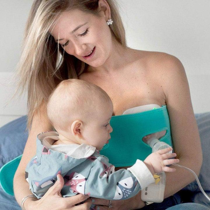 Adjustable Hands Free Pump Strap Nursing and Pumping Bra improves milk flow for breastfeeding Lavie mom