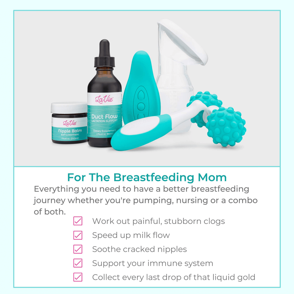 Happy boobs bundle lavie lactation massager waterproof massager breast massage to improve milk flow and prevent clogged ducts nursing moms new moms breastfeeding tips baby registry gift ideas