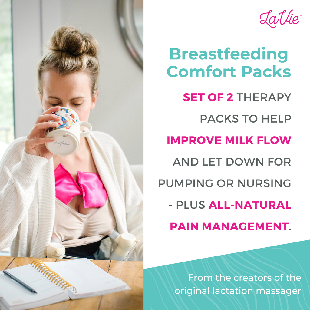 Breastfeeding comfort packs improve milk flow and let down for pumping and nursing moms