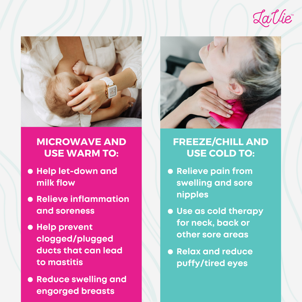 How to use lavie breastfeeding comfort packs hot and cold relief