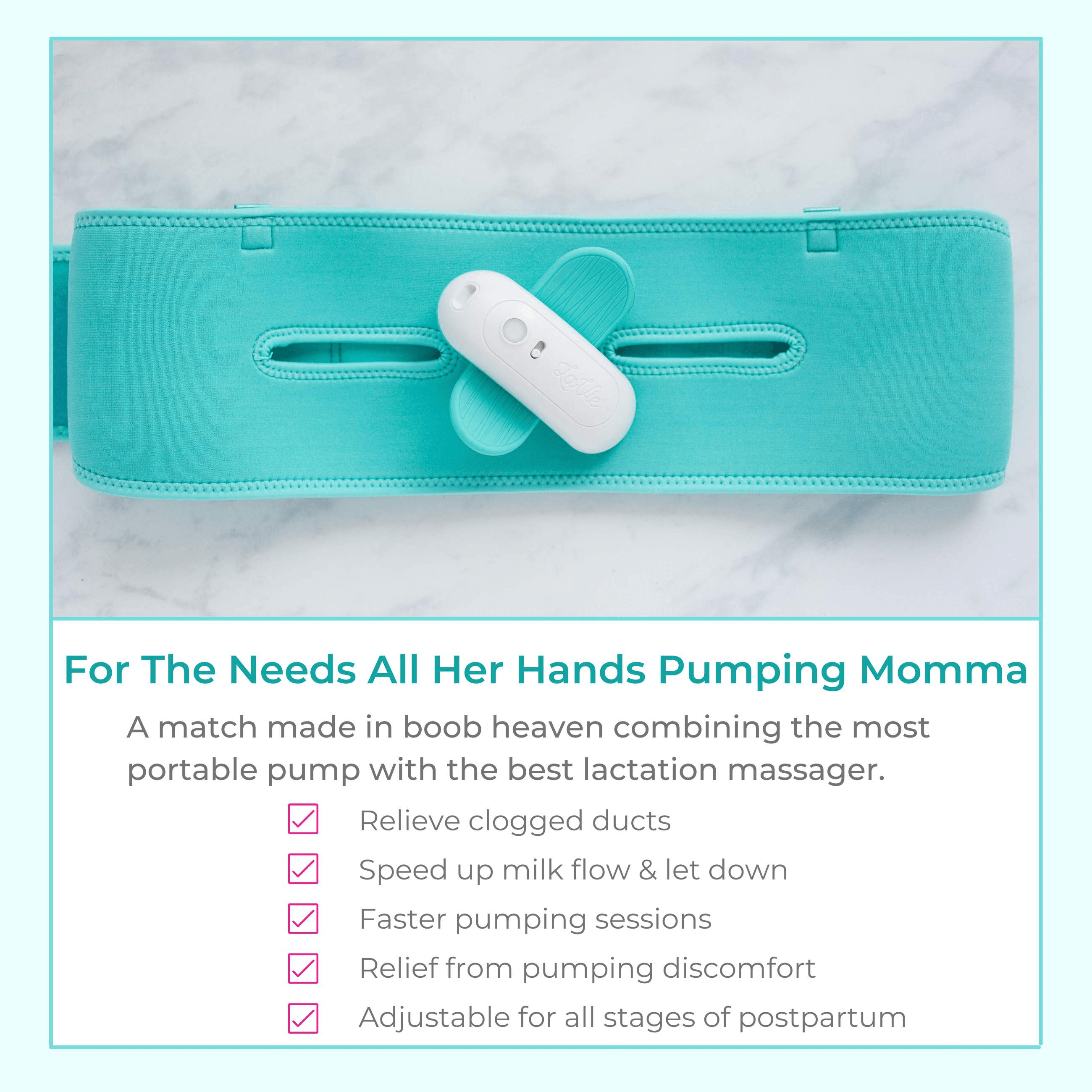 Lumama Pro Warming Lactation Massager & Elara Hand Pump Bundle