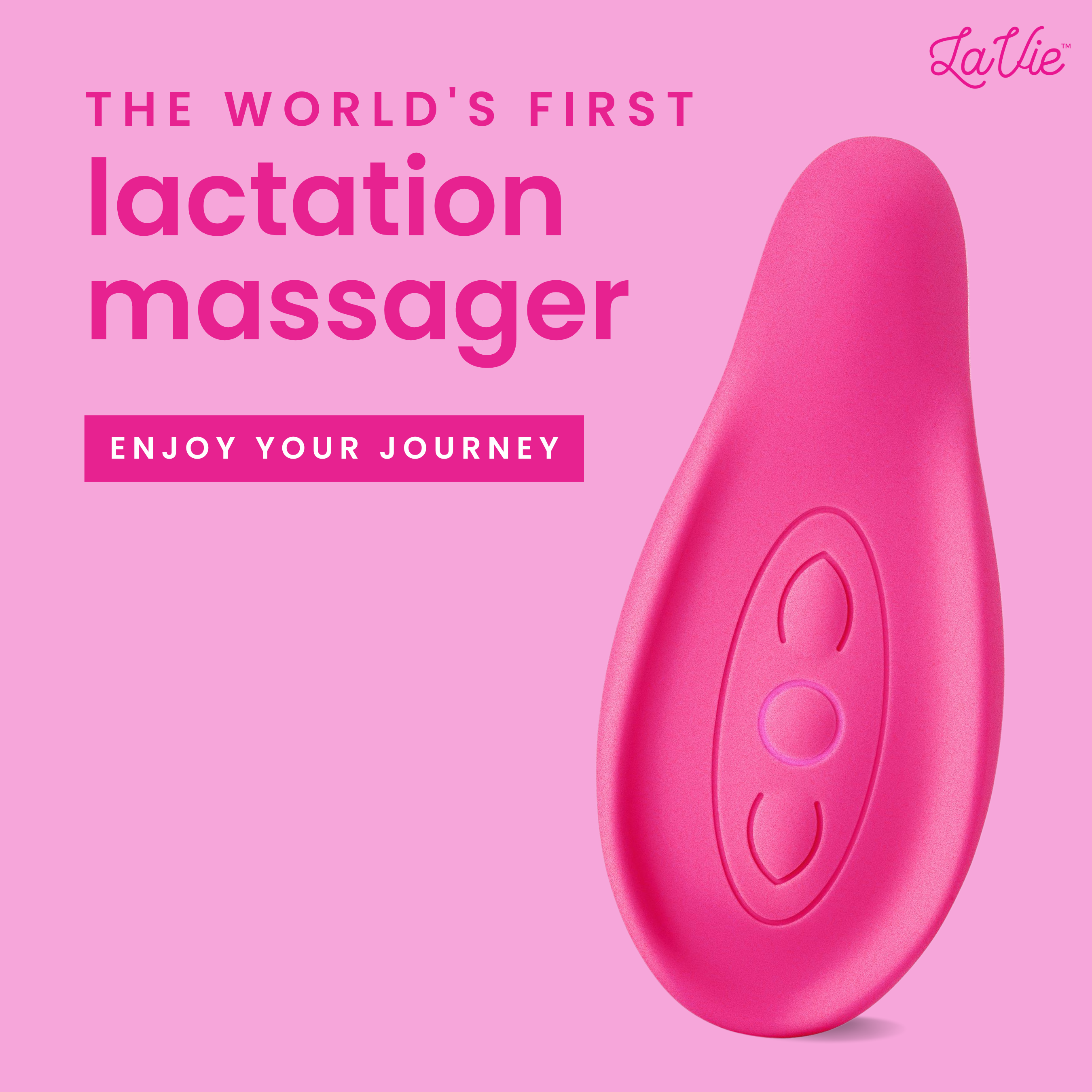 LaVie Lactation Massager for Breastfeeding, Nursing, Pumping, Better Milk  Flow, Reduced Discomfort (Pink)