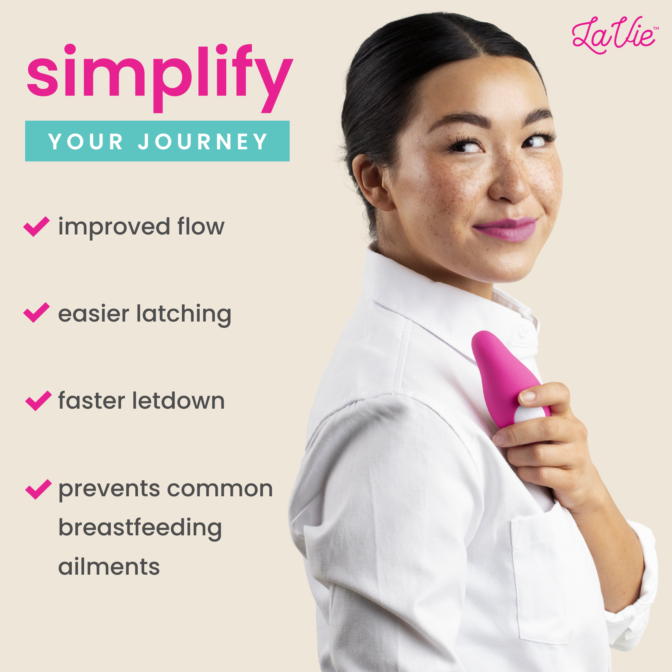 LaVie Lactation Massager Roller, Manual Massage Roller, Breastfeeding  Support to Improve Milk Flow, Reduce Engorgement, Simplify