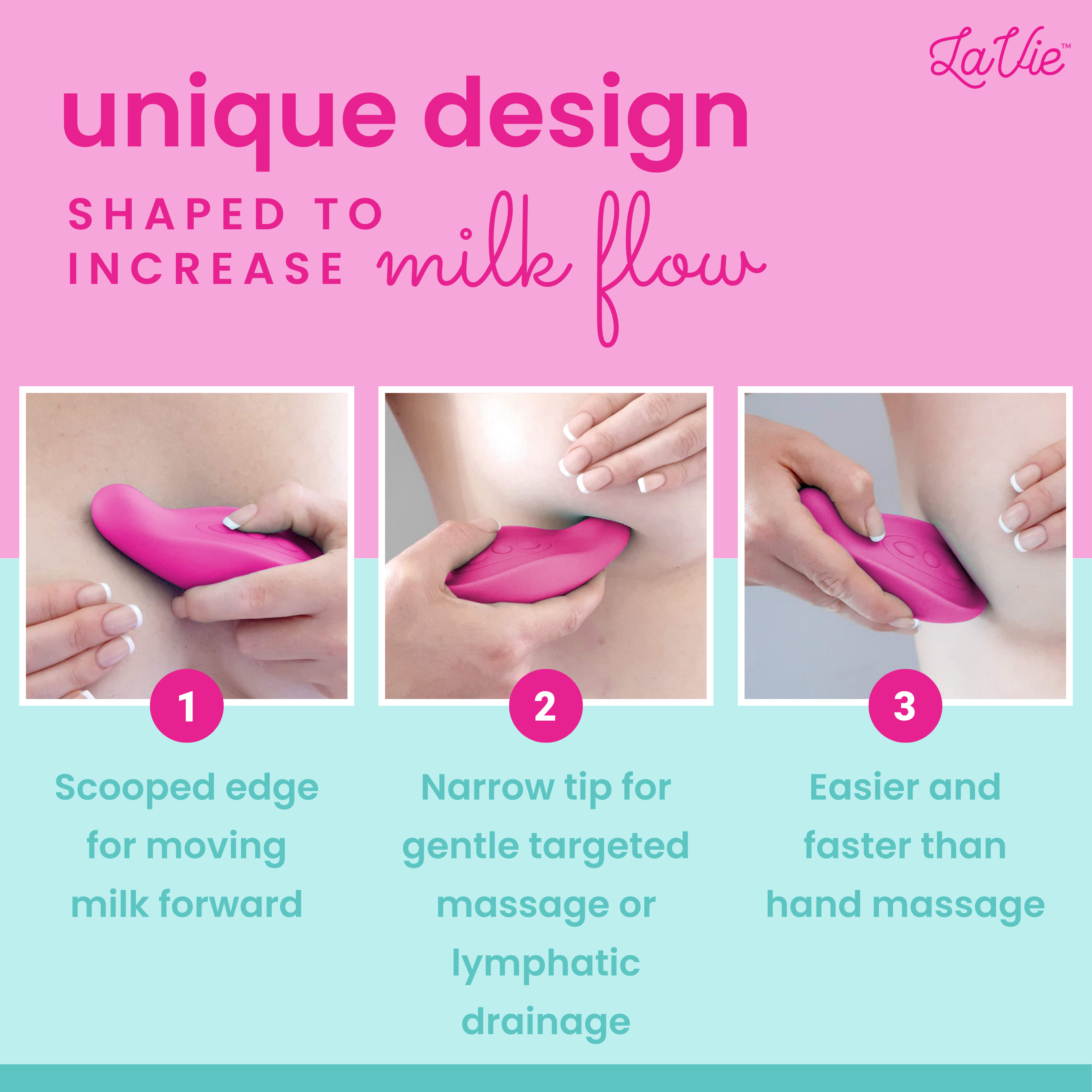 LaVie Lactation Massager PreventClogged ducts and Improve Milk