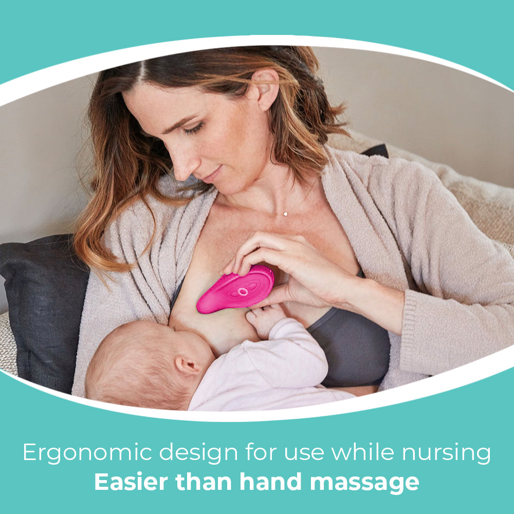 Warming Lactation Massager Soft Silicone Breast Massager for Breastfeeding  10 Vibration Modes for Improved Postpartum Milk Flow